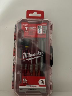 Milwaukee 7-Piece Concrete Screw Install Kit