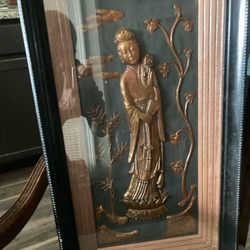  Wall Hanging Art 3-D Geisha Rising From Lotus