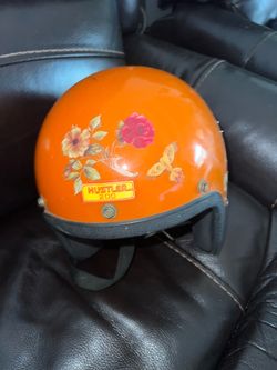 Vintage Motorcycle Helmet Orange