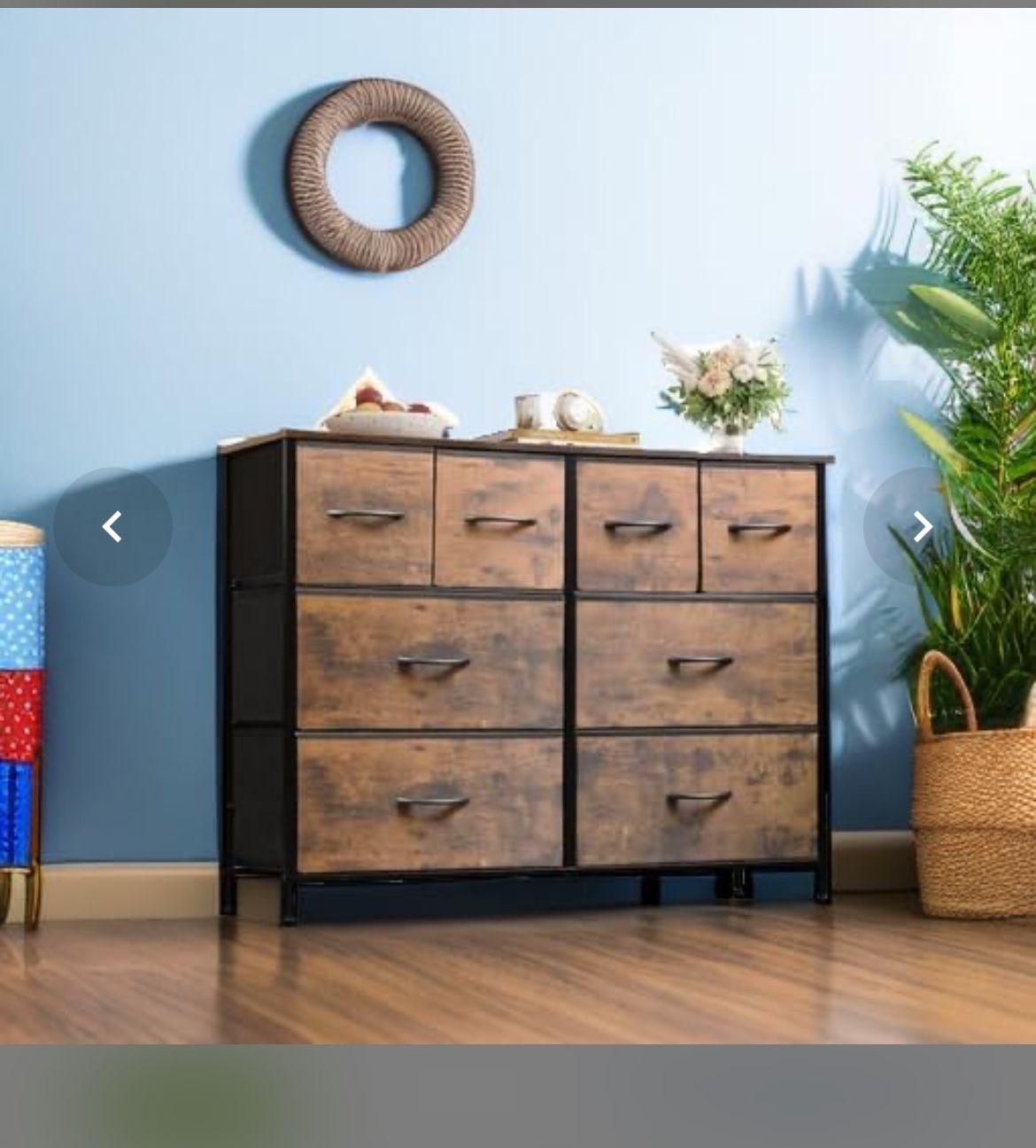 Dresser For Bedroom With 8 Drawers, Wide Fabric Dresser For Storage And Organization, Bedroom Dresser, Chest Of Drawers For Living Room, Closet, Entry