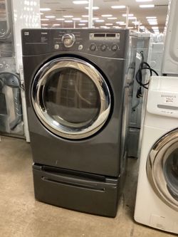 LG Tromm Front Load 7.3 cu.ft. Electric Dryer with Pedestal Storage Drawer