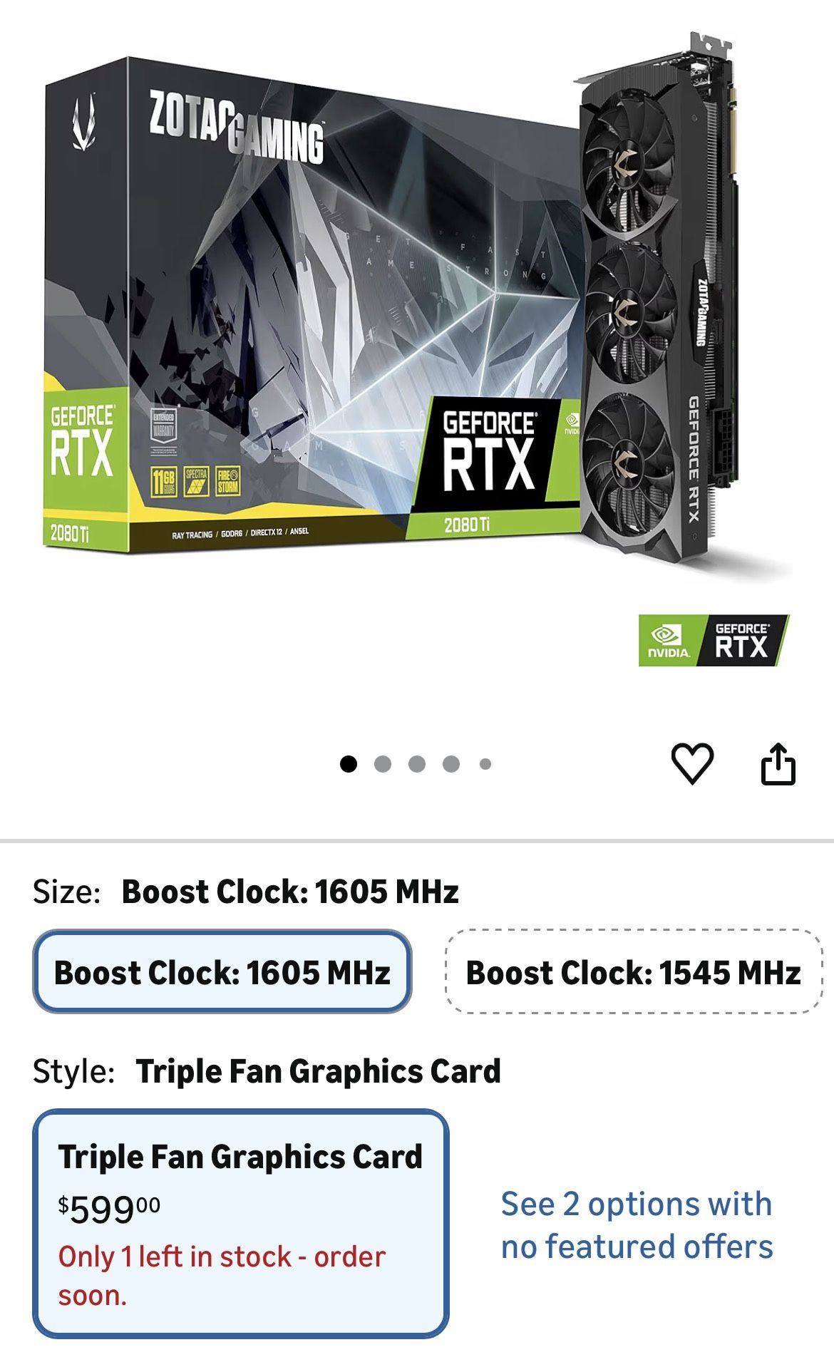 2080 Ti 11g $300 OBO 