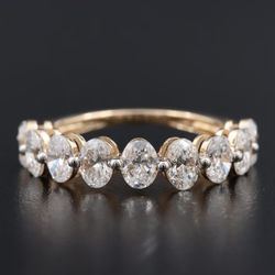 2.12 ct Lab Grown Diamond 14k Gold Wedding Band—Size 7.25 