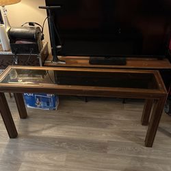 5foot Glass Wooden Display Table