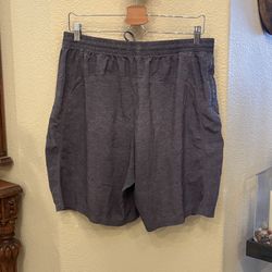 LULULEMON Men Gray Unlined Athletic Shorts Size XL