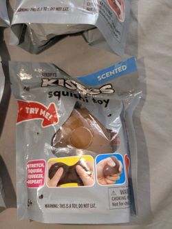 Hershey's KISSES Scented Squish Squeeze Toy, Candy & Nuts Theme, Gray/Brown