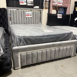 QUEEN BED FOR SALE (AVAILABLE IN KING*) !!NO CREDIT NEEDED !! TAKE IT HOME TODAY!! 🚛 SAME DAY DELIVERY AVAILABLE 🚚 Se Habla Español