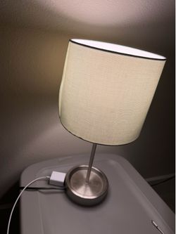 Large Lamp Shade with Built-In Outlet