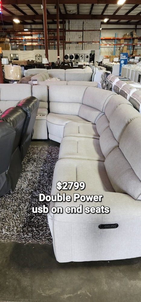 New Double Power 6pc Sectional