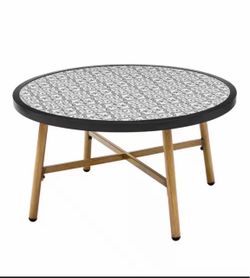 Hampton Bay 32inch ceramic tile coffee table ( bronze finish ) Pick up only ( pebble and Maryland pkwy )