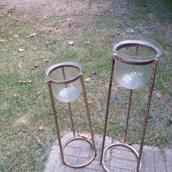 Bronze Tall Glass Holder