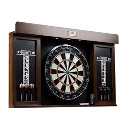 Bristle dart board dartboard cabinet LED & accessories - NEW