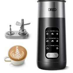 DREO Milk Frother, 8-in-1 Electric Frother