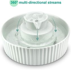 Cupcake Cat Water Fountain Porcelain, Pet Water Fountain for Dog and Cat, Pet Water Dispenser