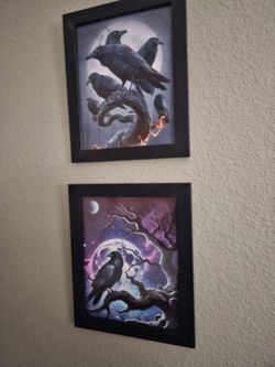 Now Only $10 Each Or $18 For The Set Of 2.  Dark And Edgy Artwork.   Ravens  - Harbingers Of Fate.   New, Never Used.