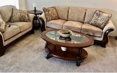 Sofa set with tables