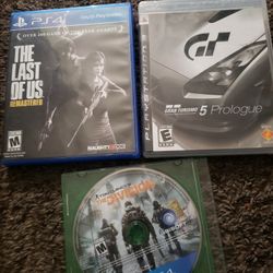 2 PS4 Games And 1 PS3 Game