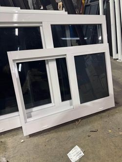 White Aluminum Sliding Window with Glass