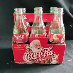 Coca Cola 1999 Christmas Series 8oz Bottles (6)