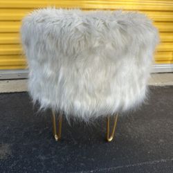 Mid Century fur Table White And Gold