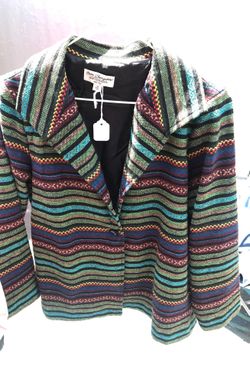 Colorful stripped blazer size Medium