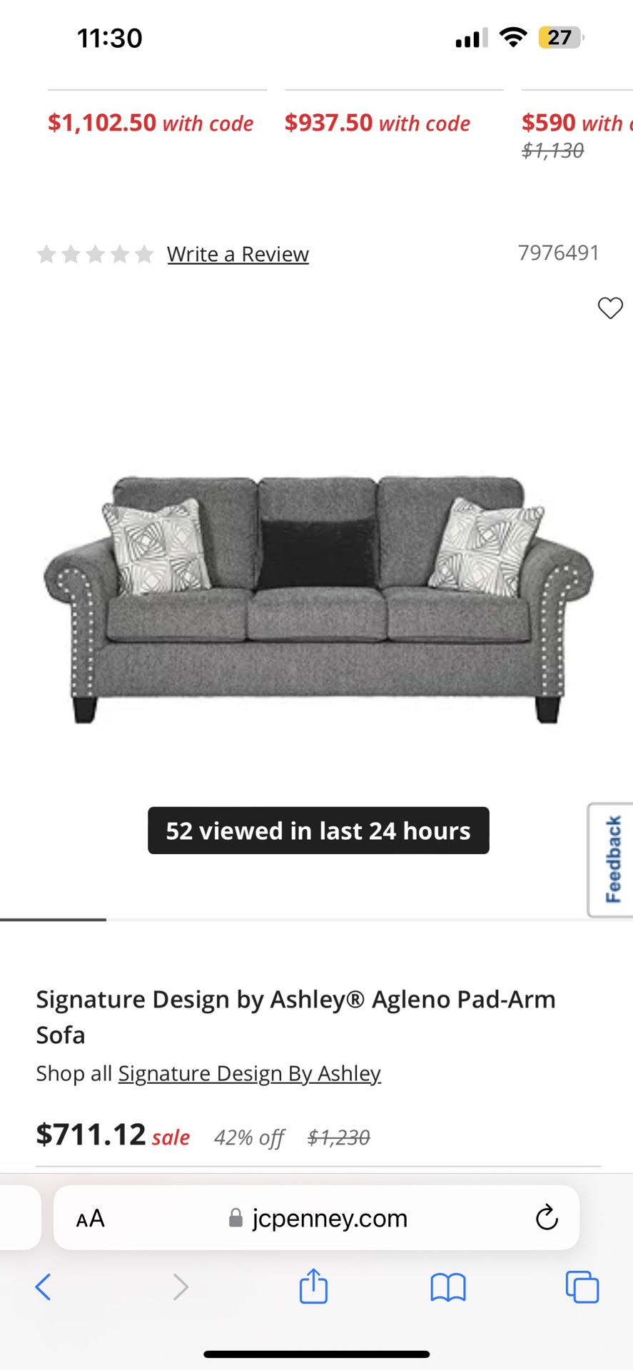 Couch + Loveseat SOLD TOGETHER