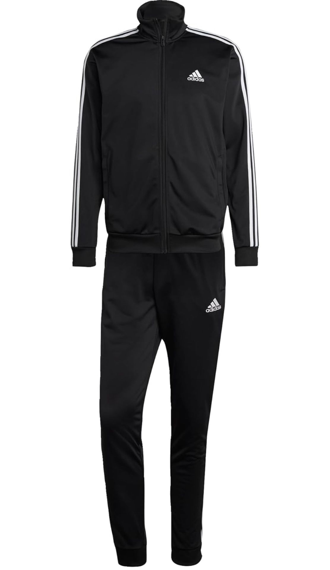 NEW Adidas Men’s Track Suit ALL SIZES Jackets & Sweatpants Black & White