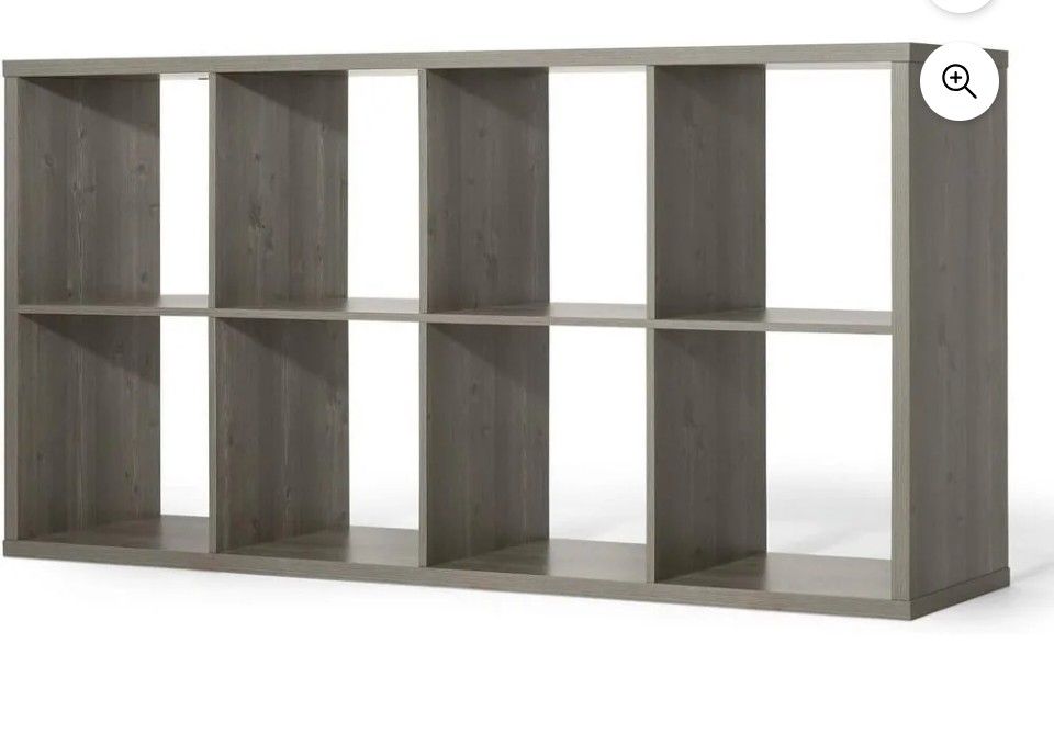 Grey / Gray Wood Ikea Kallax 8 Cube Organizer Storage