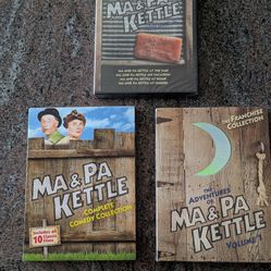 The Adventure Of MA & PA KETTLE Volume 1 And Volume 2  And MA&PA KETTLE Complete Comedy Collection DVD  (3 For $20) Each $9 