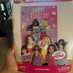  Barbie Party Backdrop with Props
