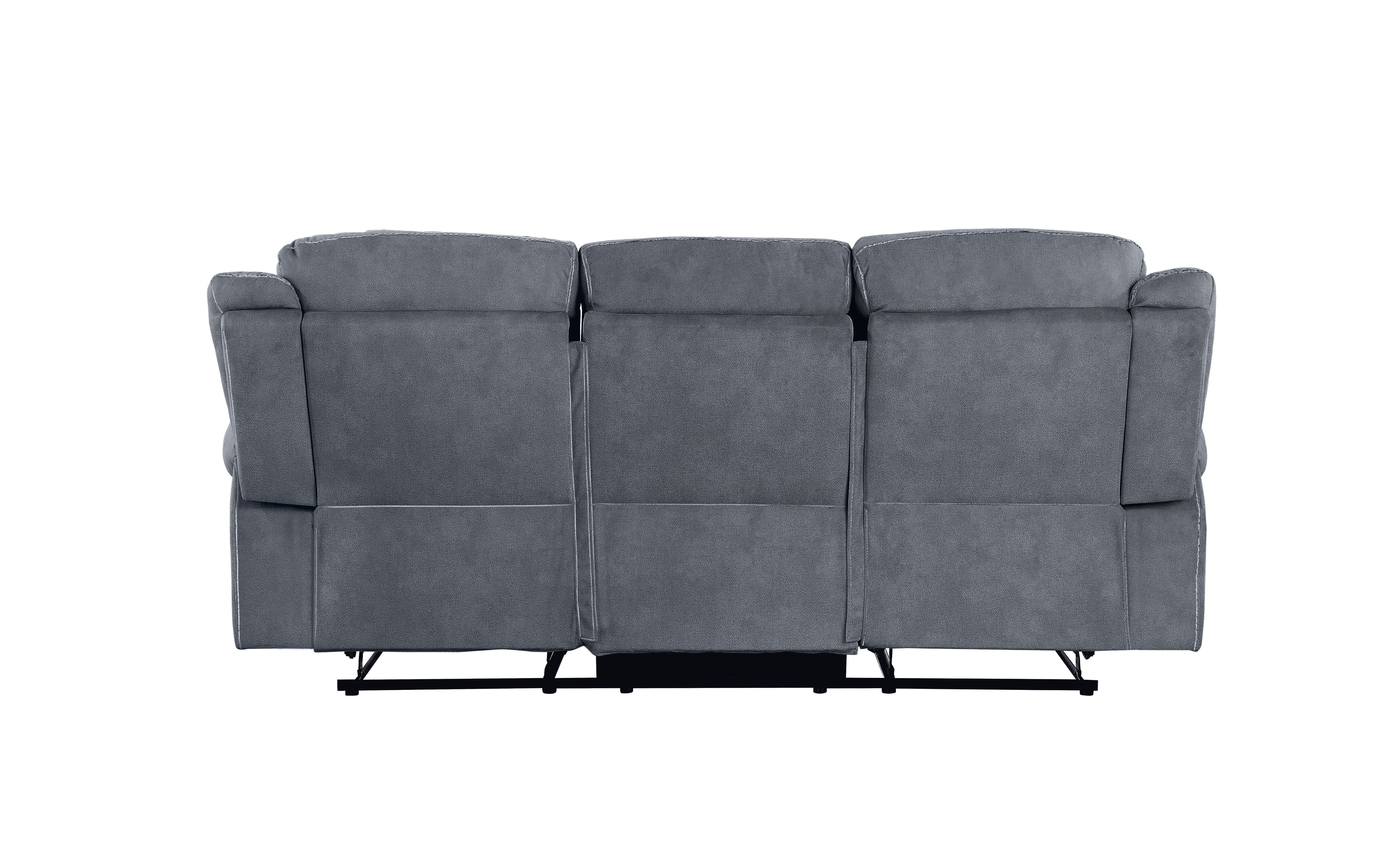 Zubaida Two Tone Gray Velvet 3PCS Recliner Living Room Set