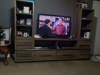 Solid Wood Entertainment Center / Wall Unit — $300 OBO
