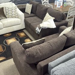 SOFA & LOVESEAT $699 NEW BROWN SET NUEVOS SILLONES COLOR CAFÉ 