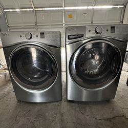 Whirlpool front load washer & whirlpool front load gas dryer set stainless steel 
