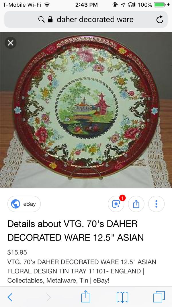 Daher Decorated Ware 11101 Tray