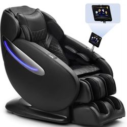 MYNTA 2025 Massage Chair M1620, Flexible SL-Track Shiatsu Full Body Massage Chair Recliner with 170° Zero-Gravity Position, White Noise, Grey
