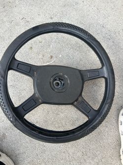 Black 4-Spoke Car Steering Wheel