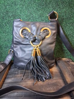 Michael Kors Black Leather Crossbody Bag