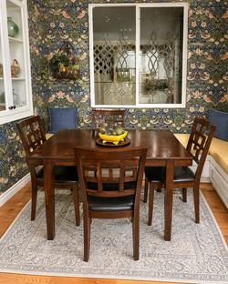 Dining Table + 4 Chairs -Dark Wood– $250