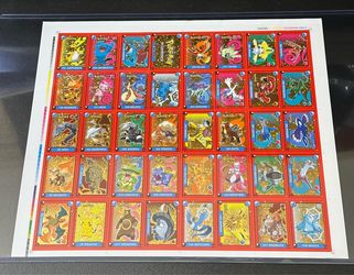 POKEMON POKEDEX 2022 Unreleased Uncut Sheet (Gold Star Foil) Limited