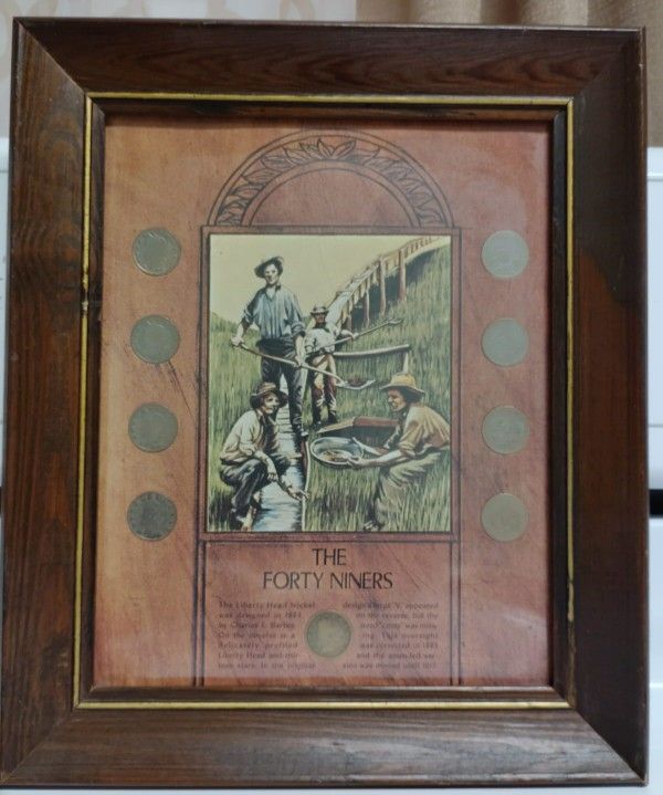 Vintage Authentic Coin Set 'The Forty Niners' 9 Liberty Head Nickels Collectible