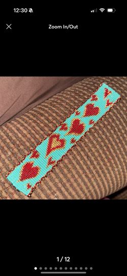 beaded heart turquoise bracelet with magnetic clasps