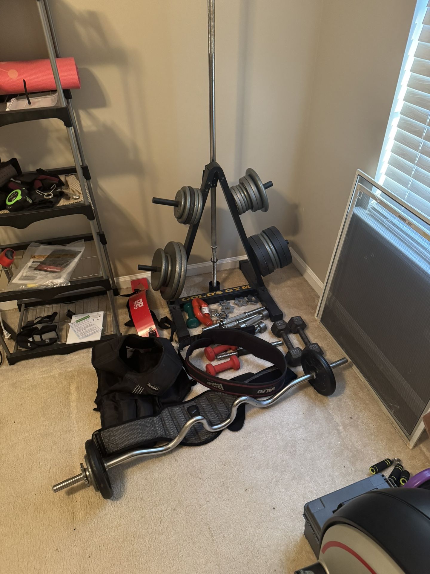 Assortment of weight equipment