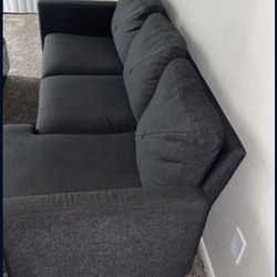Grey Convertible Sectional Sofa Couch