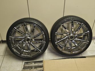 20" Chrome Strada wheels and tires