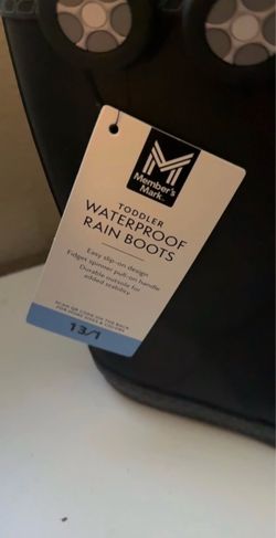 Member's Mark Toddler Waterproof Rain Boots Size 13/1