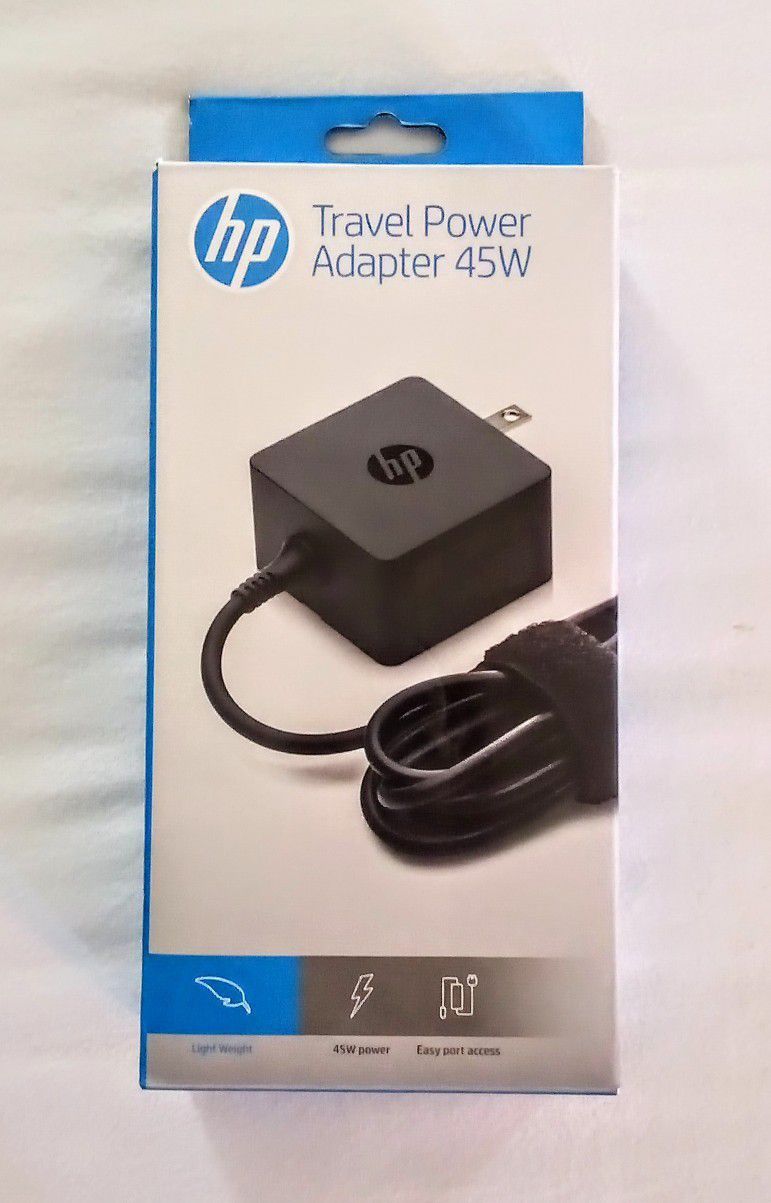 HP 45W Travel AC Power Supply Adapter (New)