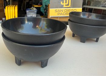 Plastic black salsa or snack bowls 2 for a dollar