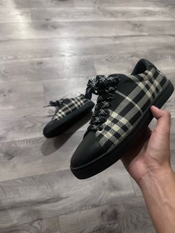 Burberry style check shoes