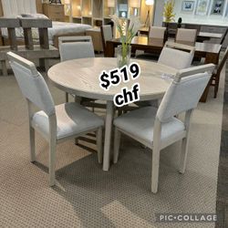 Thanksgiving  5 Piece Round Dining Table Set  